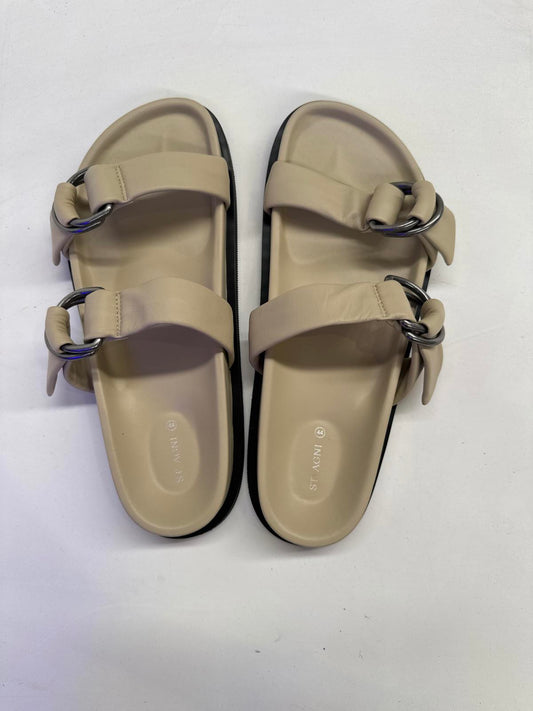 ST. AGNI Ring Detail Slide - Ecru