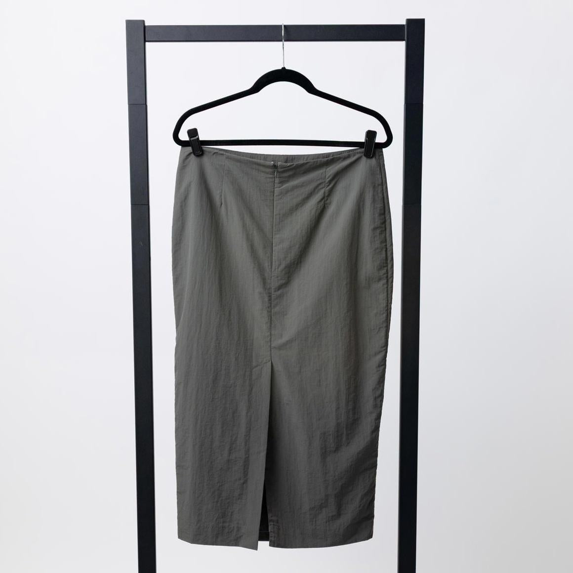 ST. AGNI Low Waist Pencil Skirt - Thyme