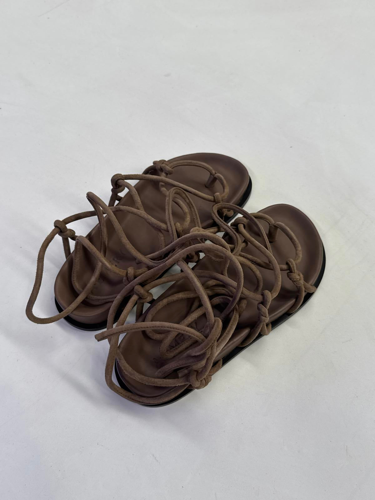 A.EMERY Stylish Brown Lace-Up Sandal