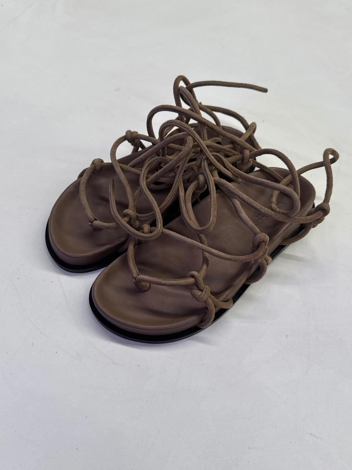 A.EMERY Stylish Brown Lace-Up Sandal