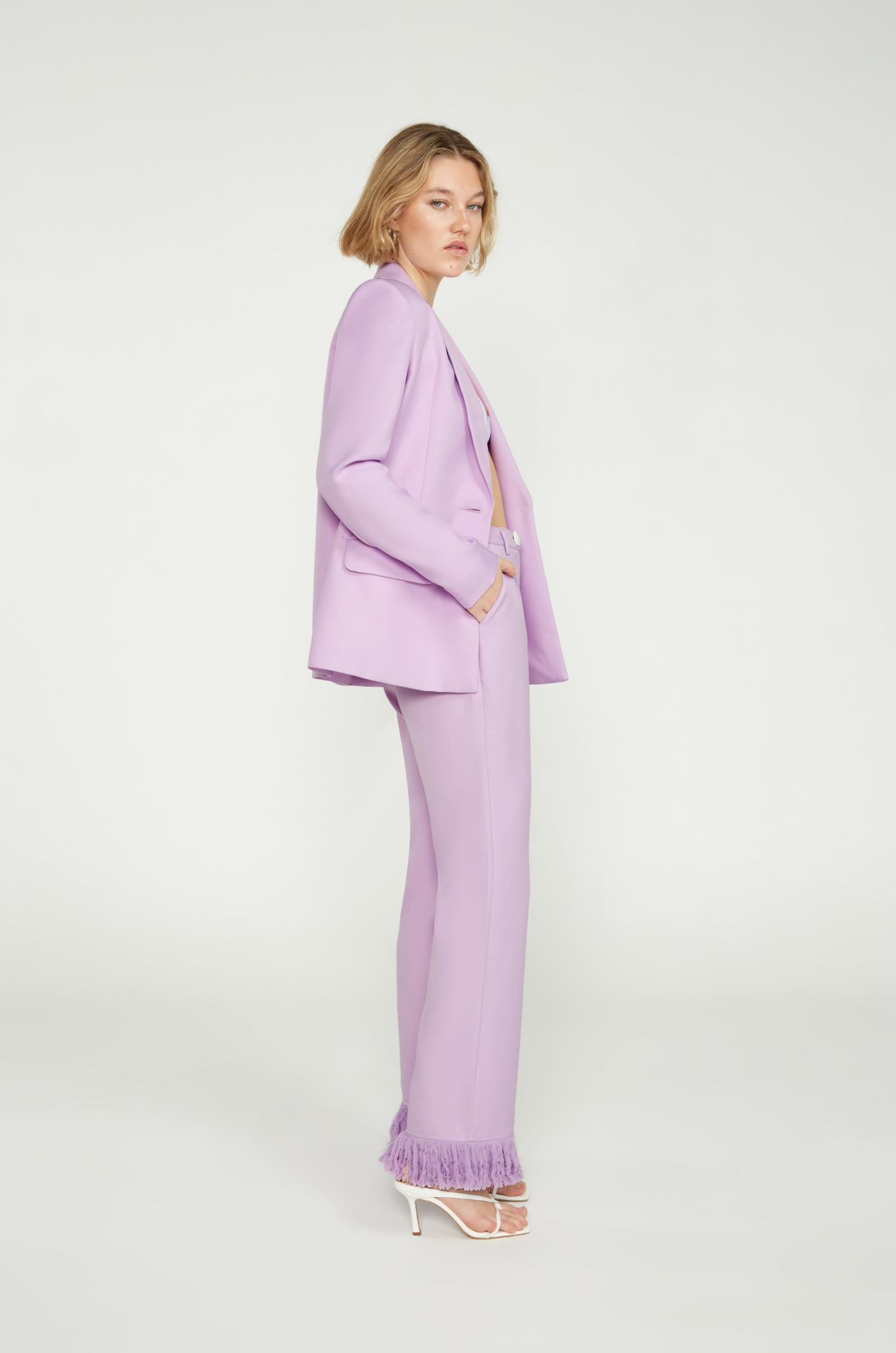 FIRST COLOURS - SELF PORTRAIT BLAZER - LAVENDER