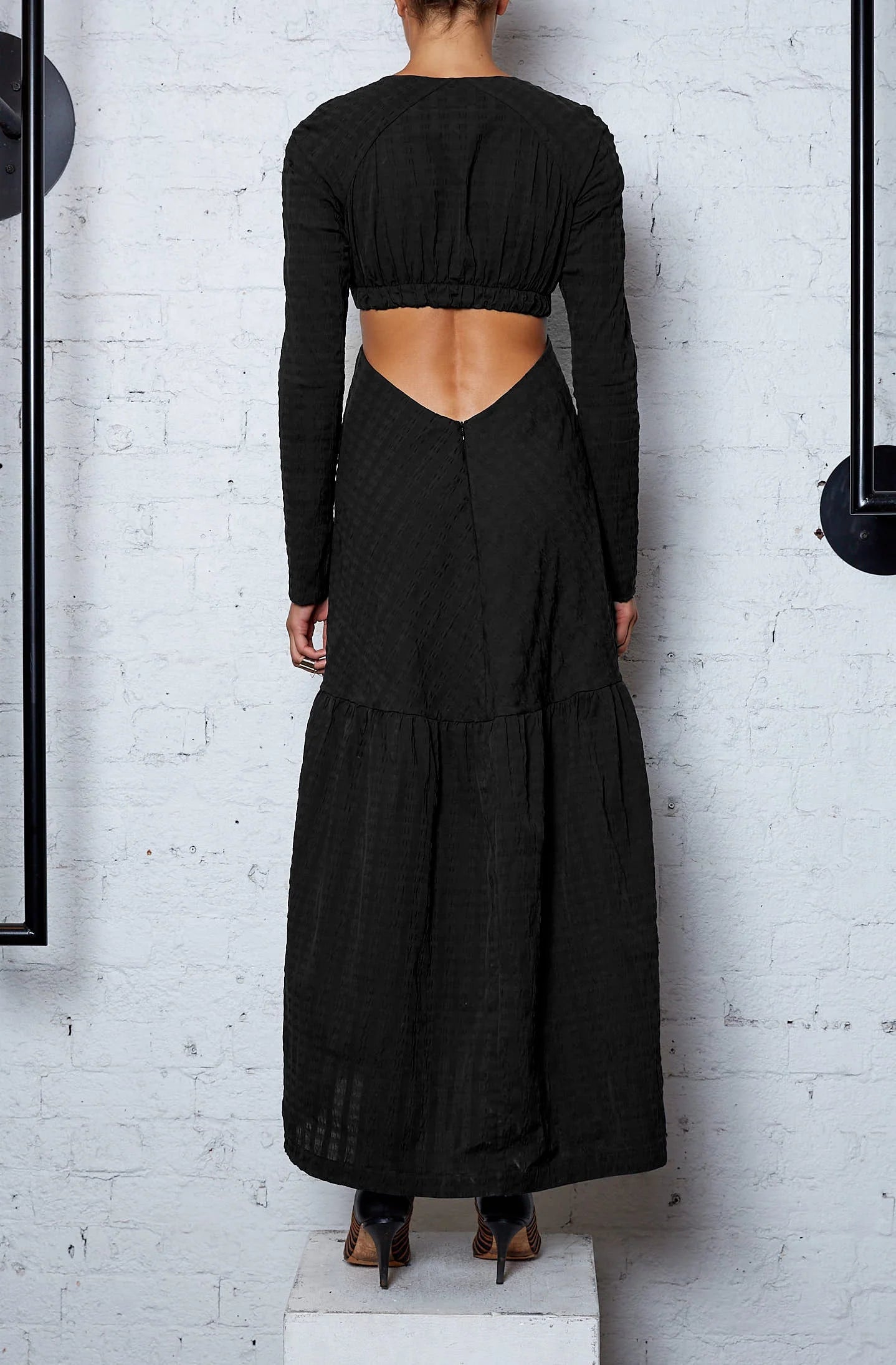 REVIVING NATURE DRESS - BLACK