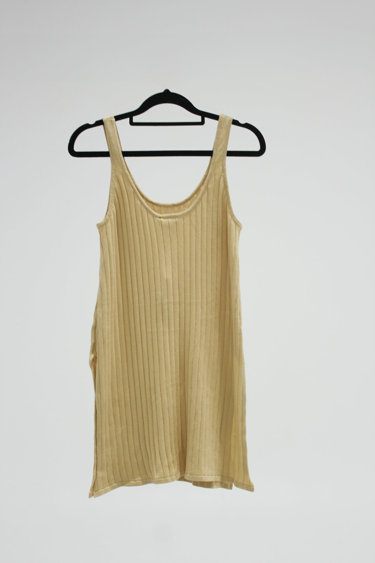 ZULU & ZEPHYR Knitted Cotton Rib Tank - Camel