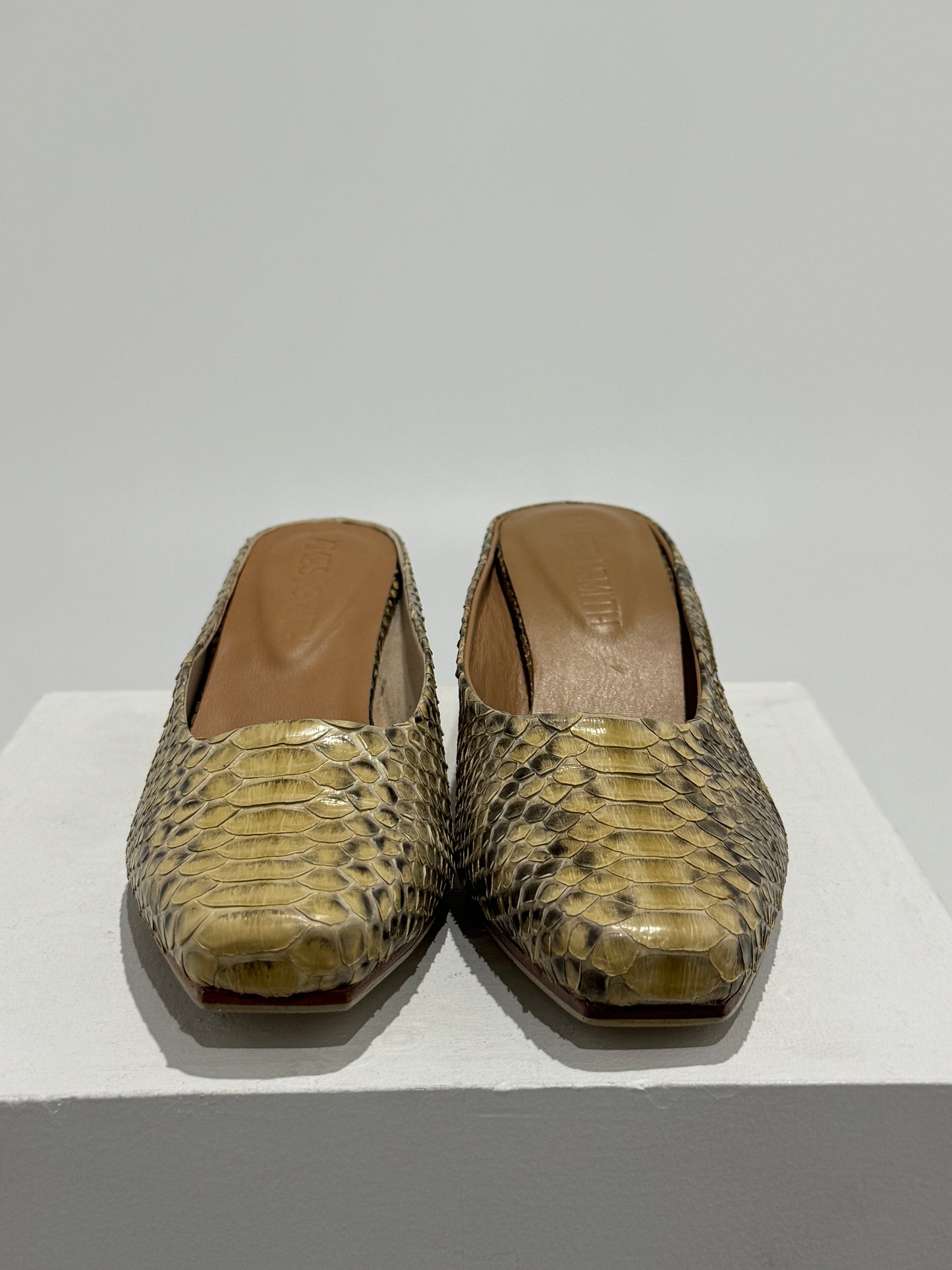James Smith - Messina Mule Crema Snake Size: 6