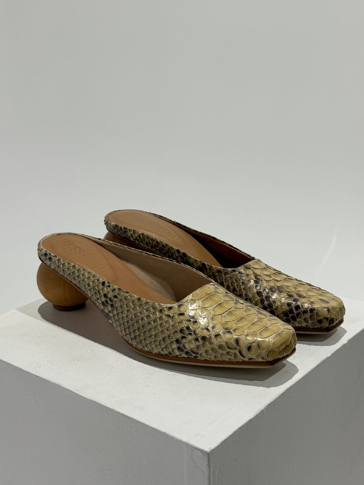 James Smith - Messina Mule Crema Snake Size: 6