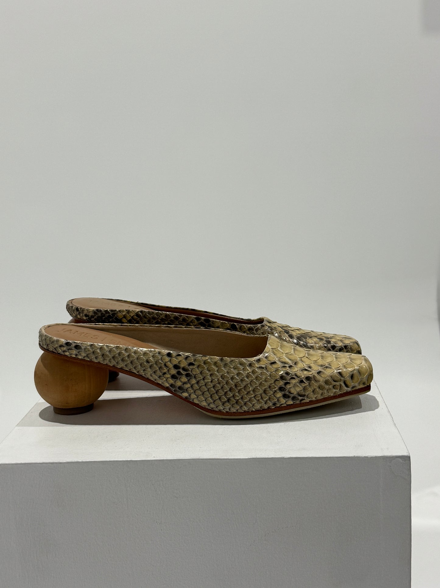 James Smith - Messina Mule Crema Snake Size: 6