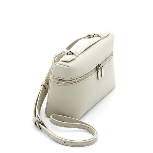 Number 2 ivory white leather handbag