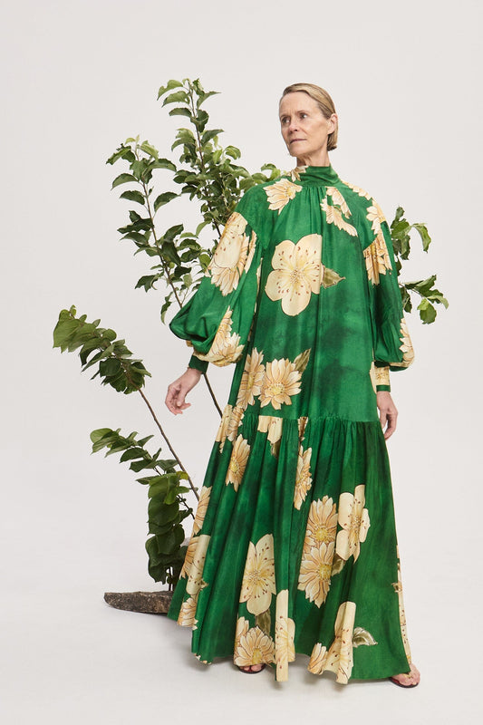 SAGE SILK GOWN