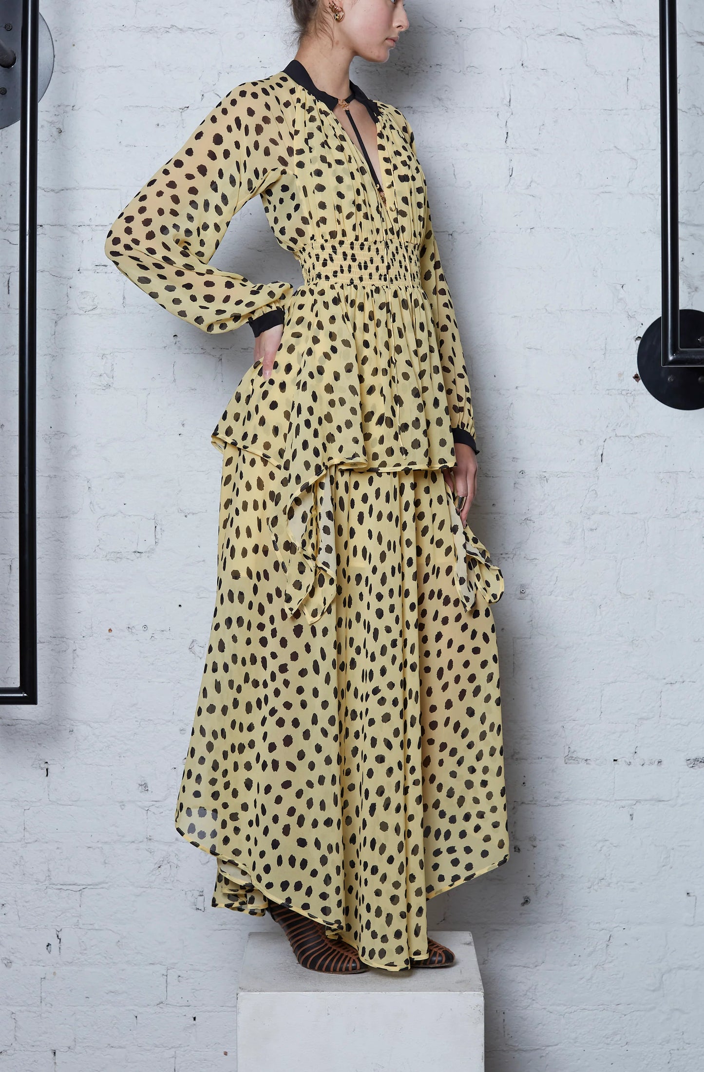 Ecology Layered Dress - Black Spot