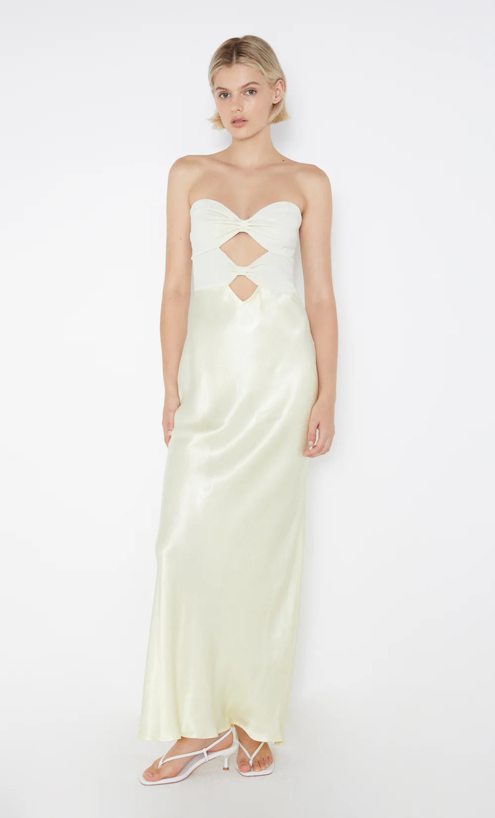 HALLE STRAPLESS DRESS - YELLOW