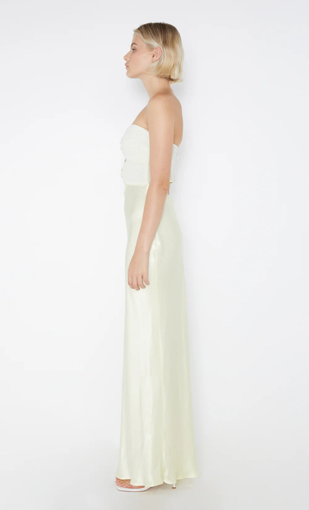 HALLE STRAPLESS DRESS - YELLOW