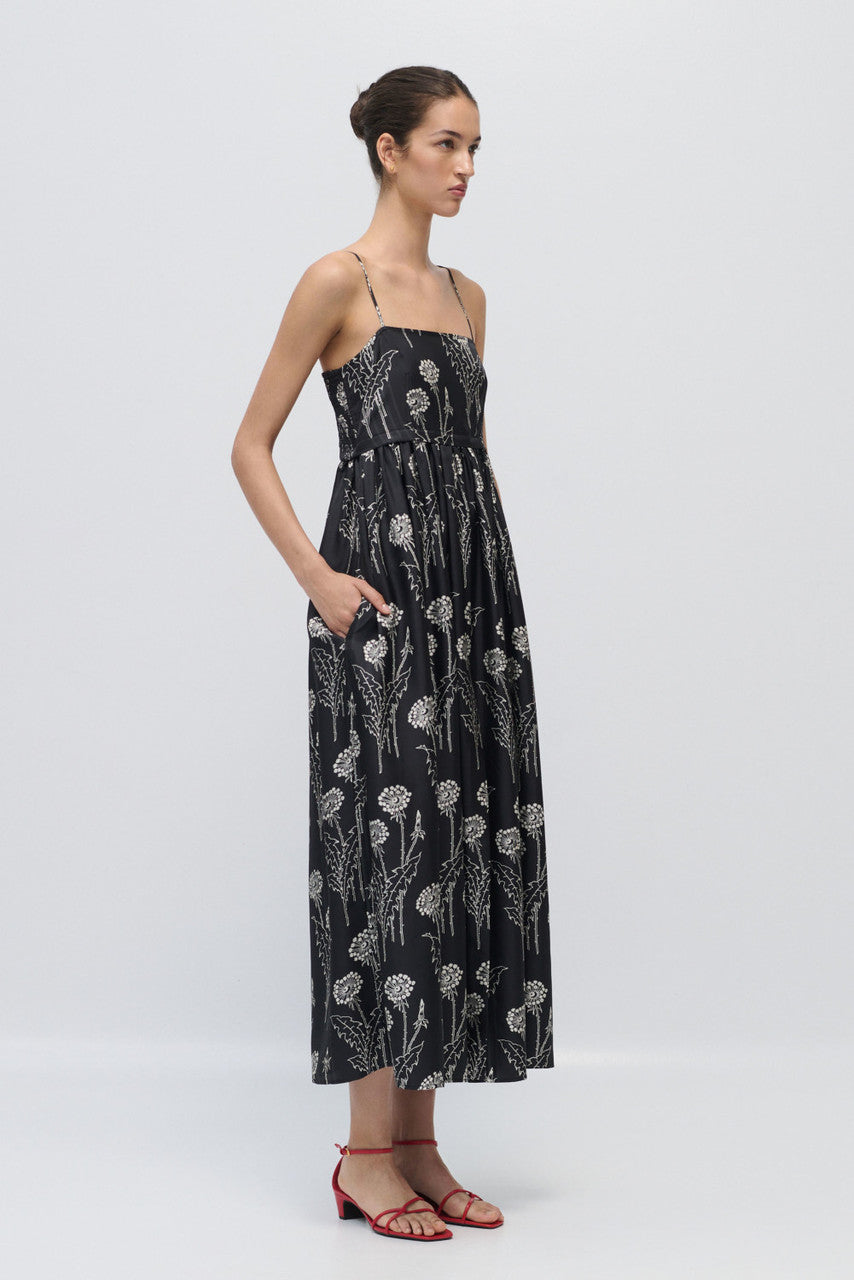 Graphic Dandelion Print Sundress
