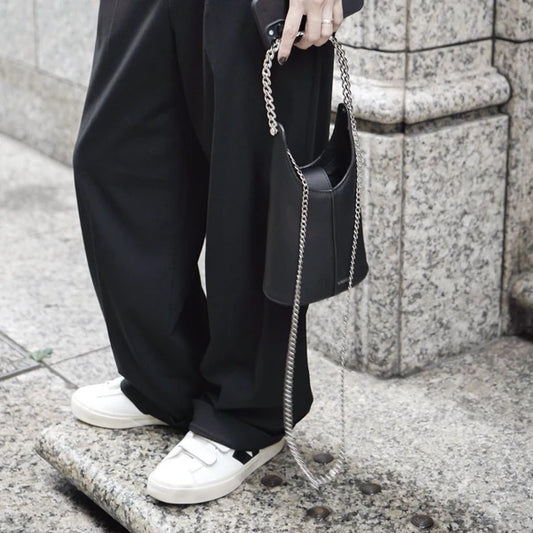 Cleo leather black mini bucket bag