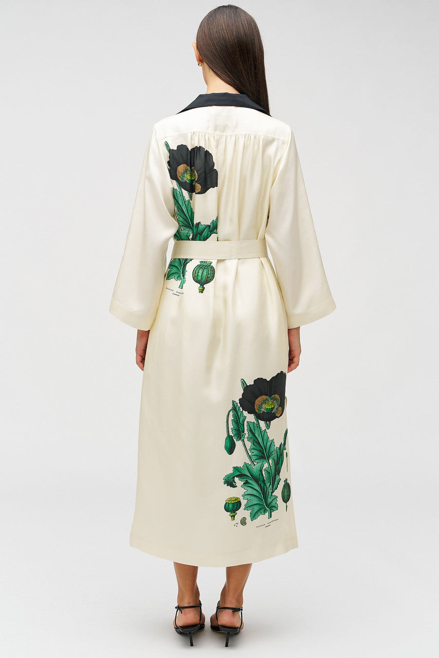 GRAPHIC POPPY COLUMN DRESS