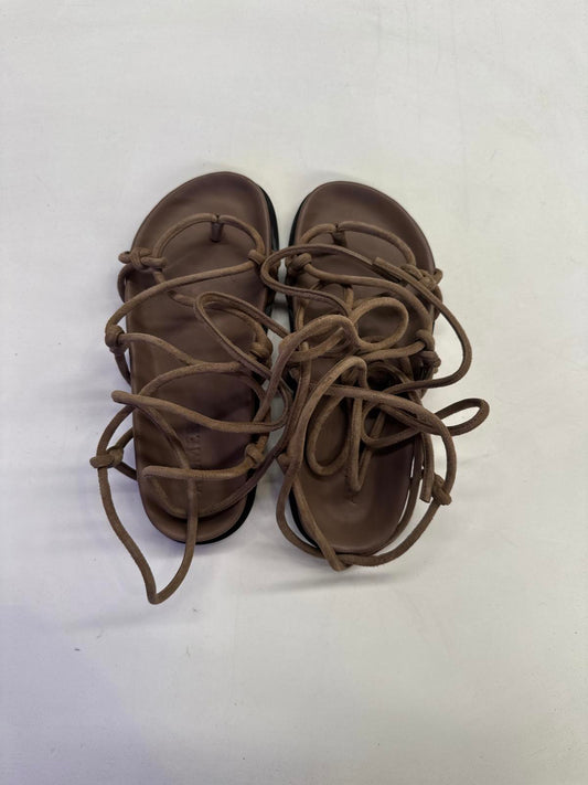 A.EMERY Stylish Brown Lace-Up Sandal