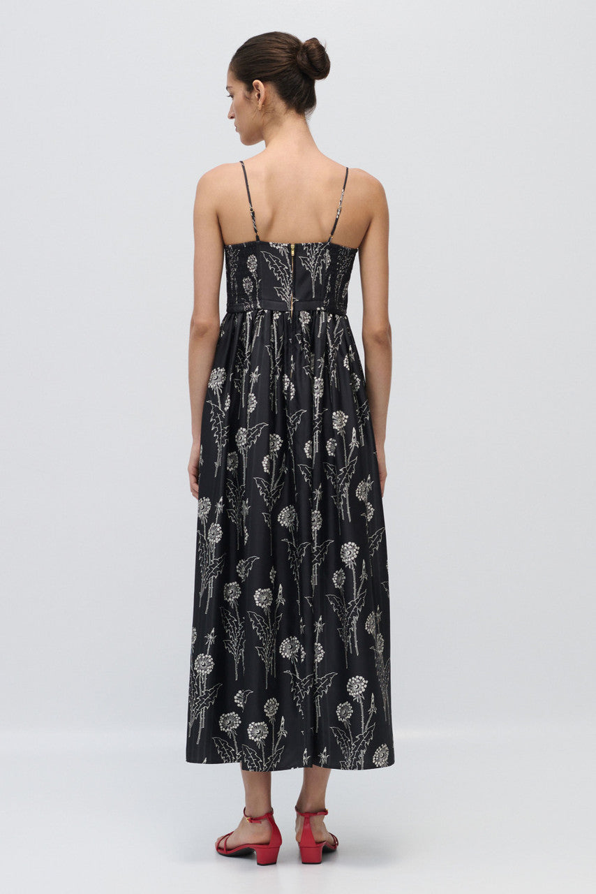 Graphic Dandelion Print Sundress
