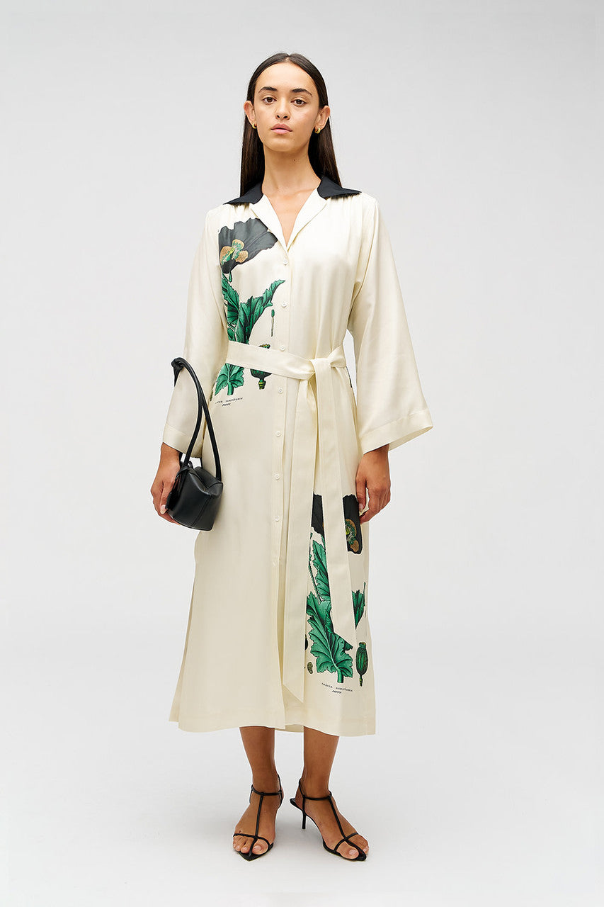 GRAPHIC POPPY COLUMN DRESS