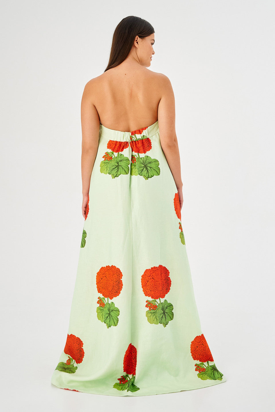 OROTON - POSIE GERANIUM PRINT GOWN - GREEN