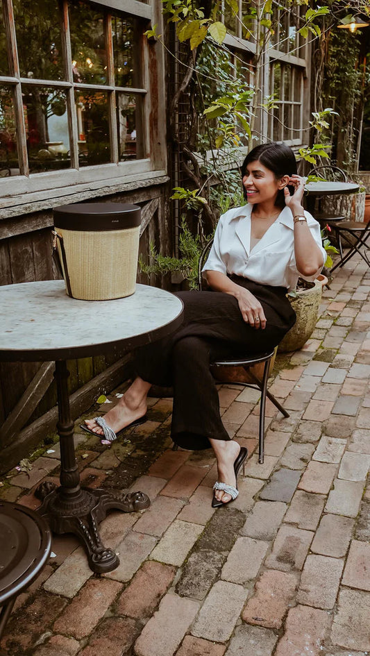 Picnic vegan raffia bag