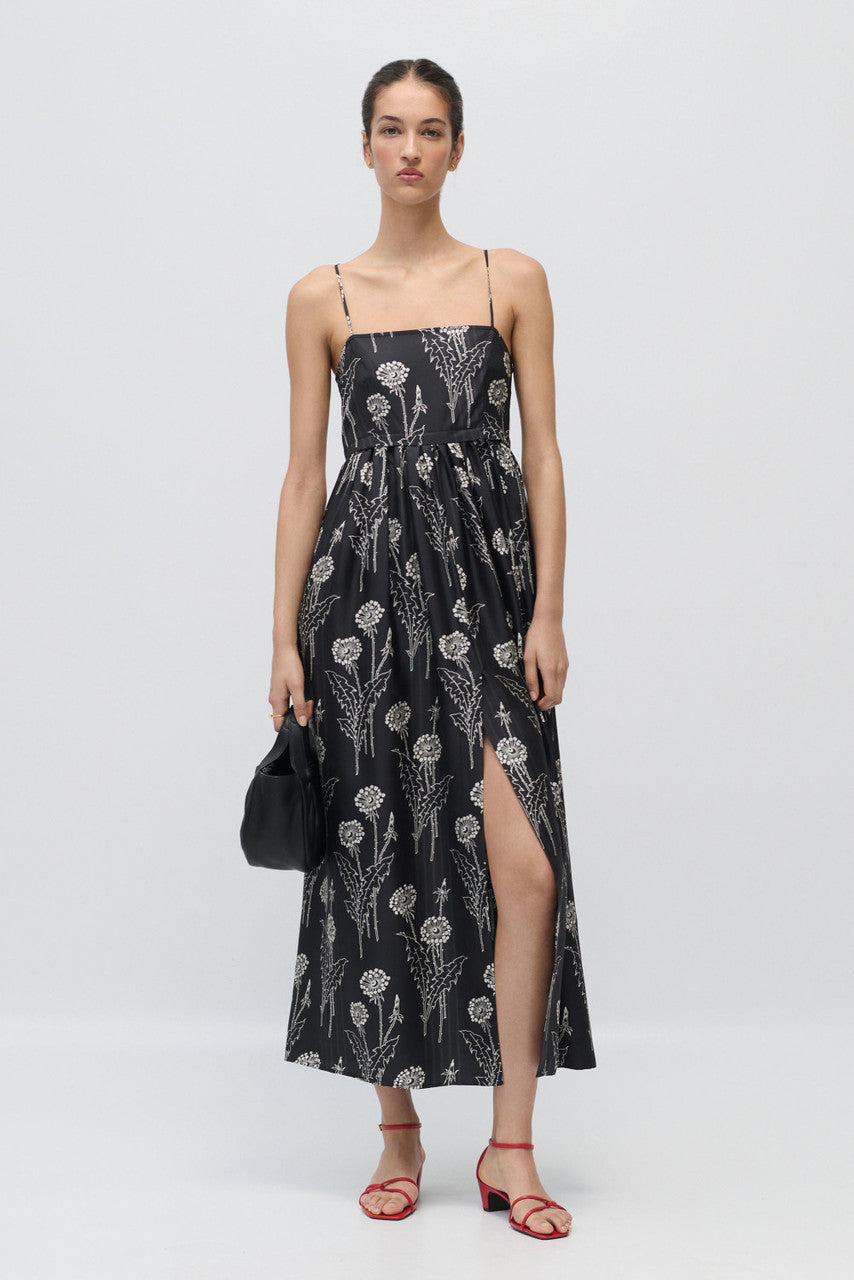 Graphic Dandelion Print Sundress