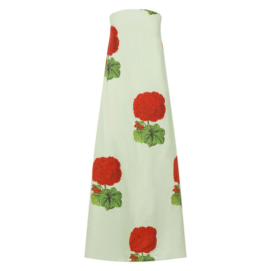 POSIE GERANIUM PRINT GOWN - GREEN