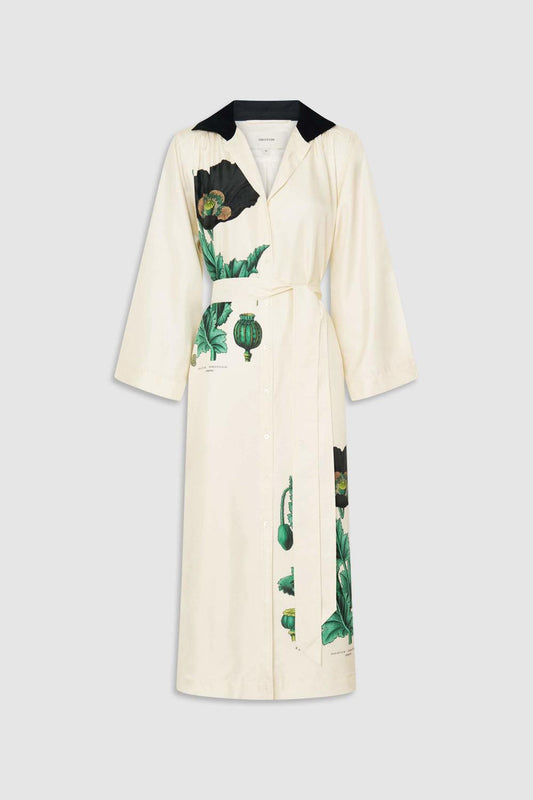 GRAPHIC POPPY COLUMN DRESS