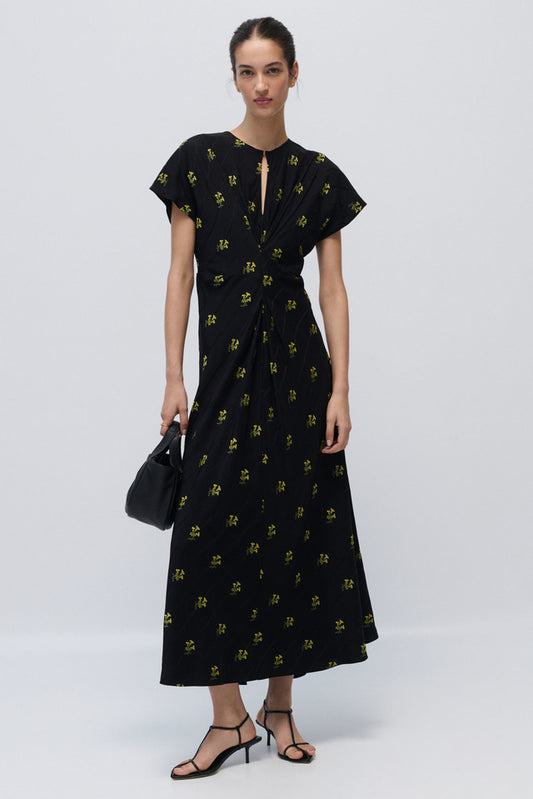 Small Dandelion Jacquard Dress