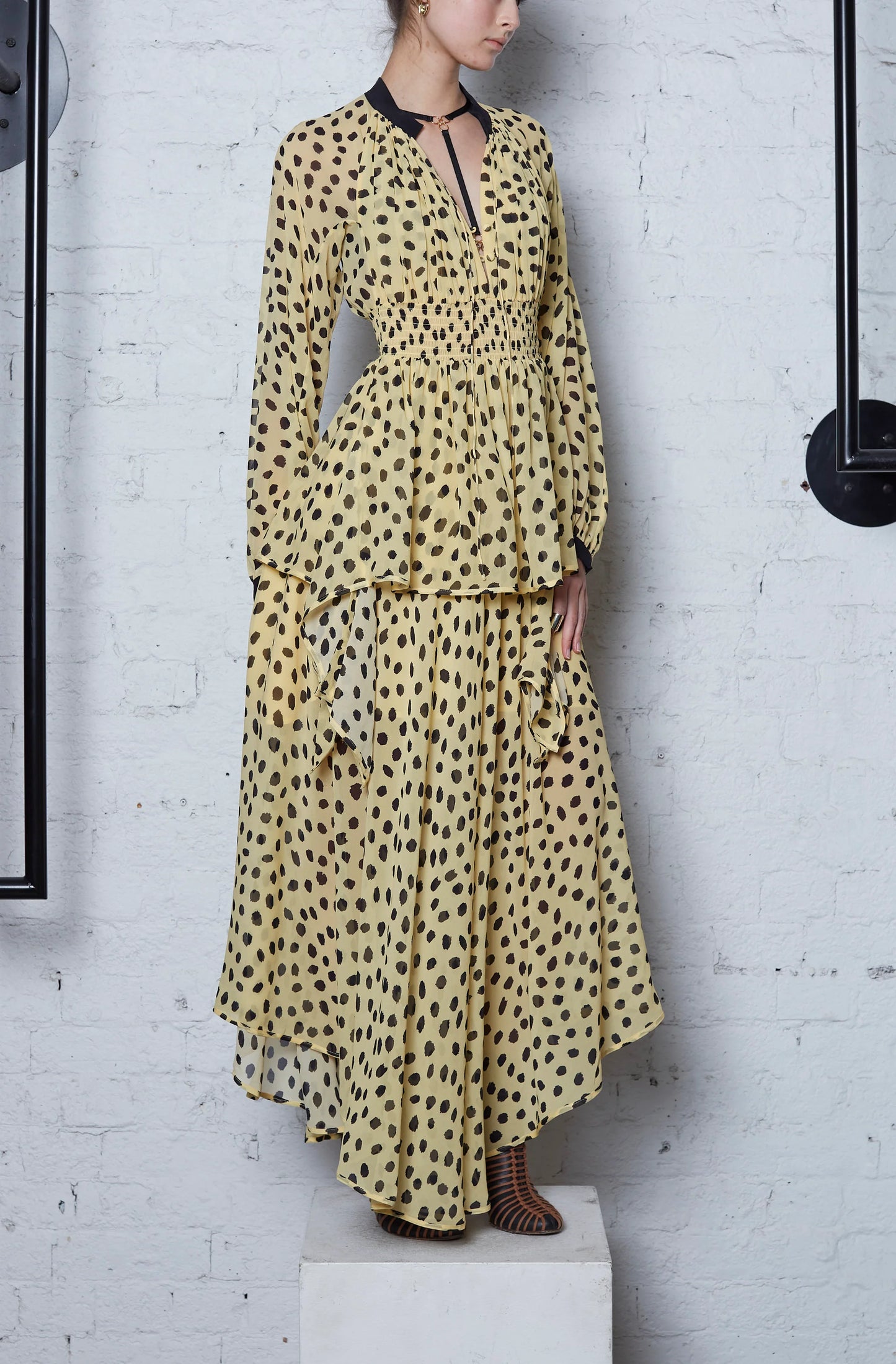 Ecology Layered Dress - Black Spot
