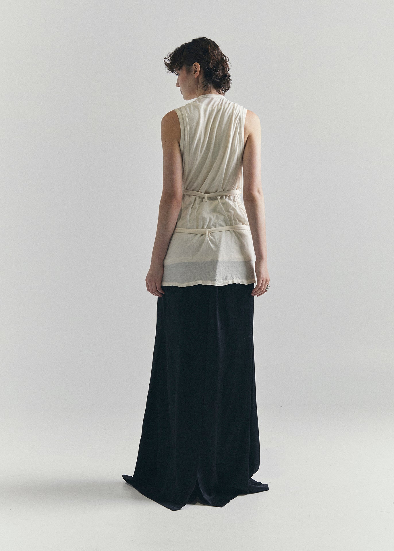 RECIETY - ANN DEMEULEMEESTER BUCKLE TOP - WHITE