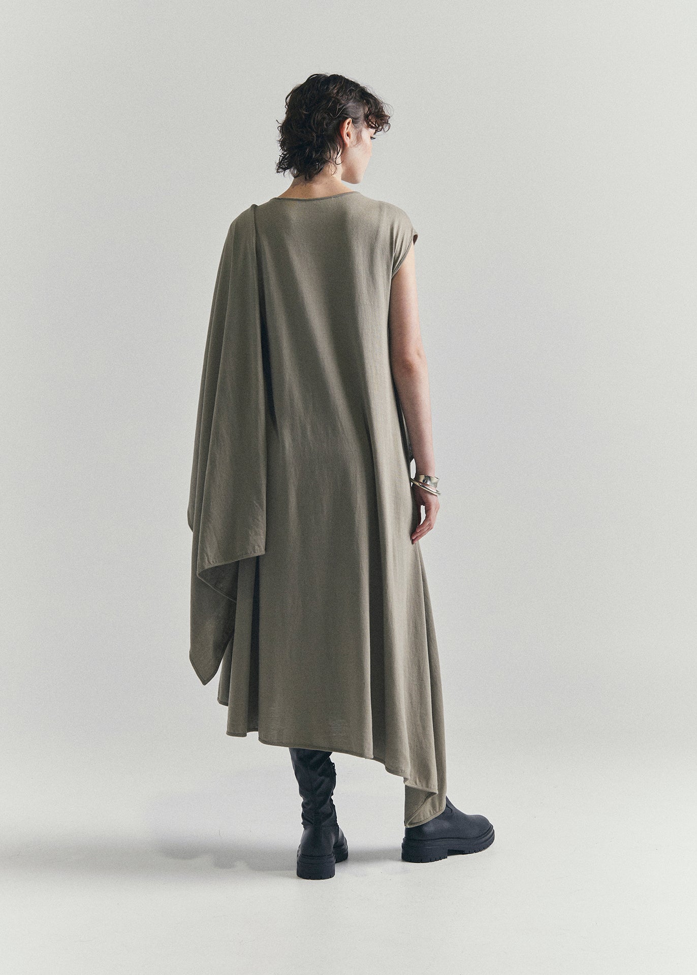 RECIETY - LEMAIRE DRAPED DRESS - GREY