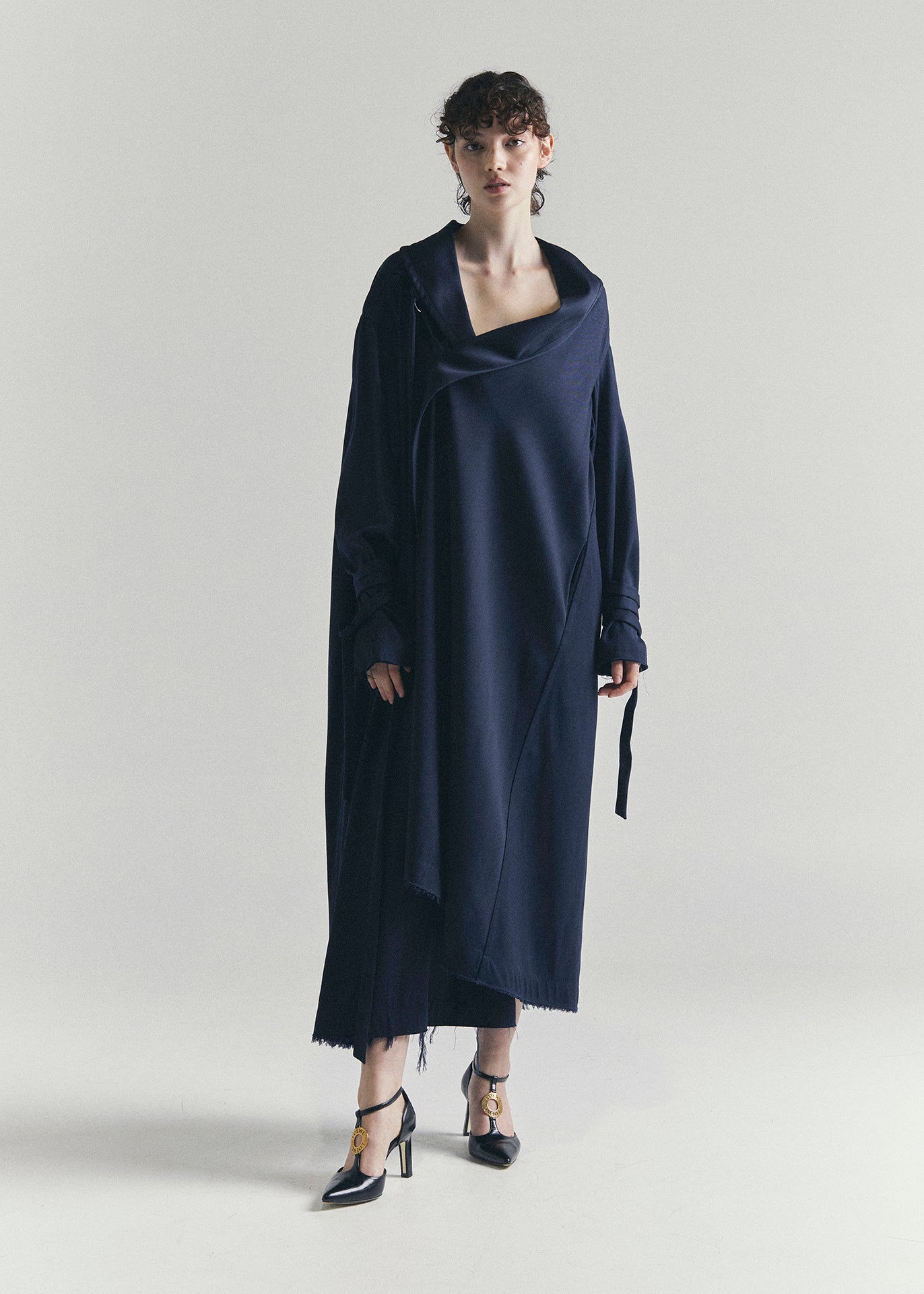 RECIETY - LOEWE RUNWAY DRESS LOOK 30 - NAVY