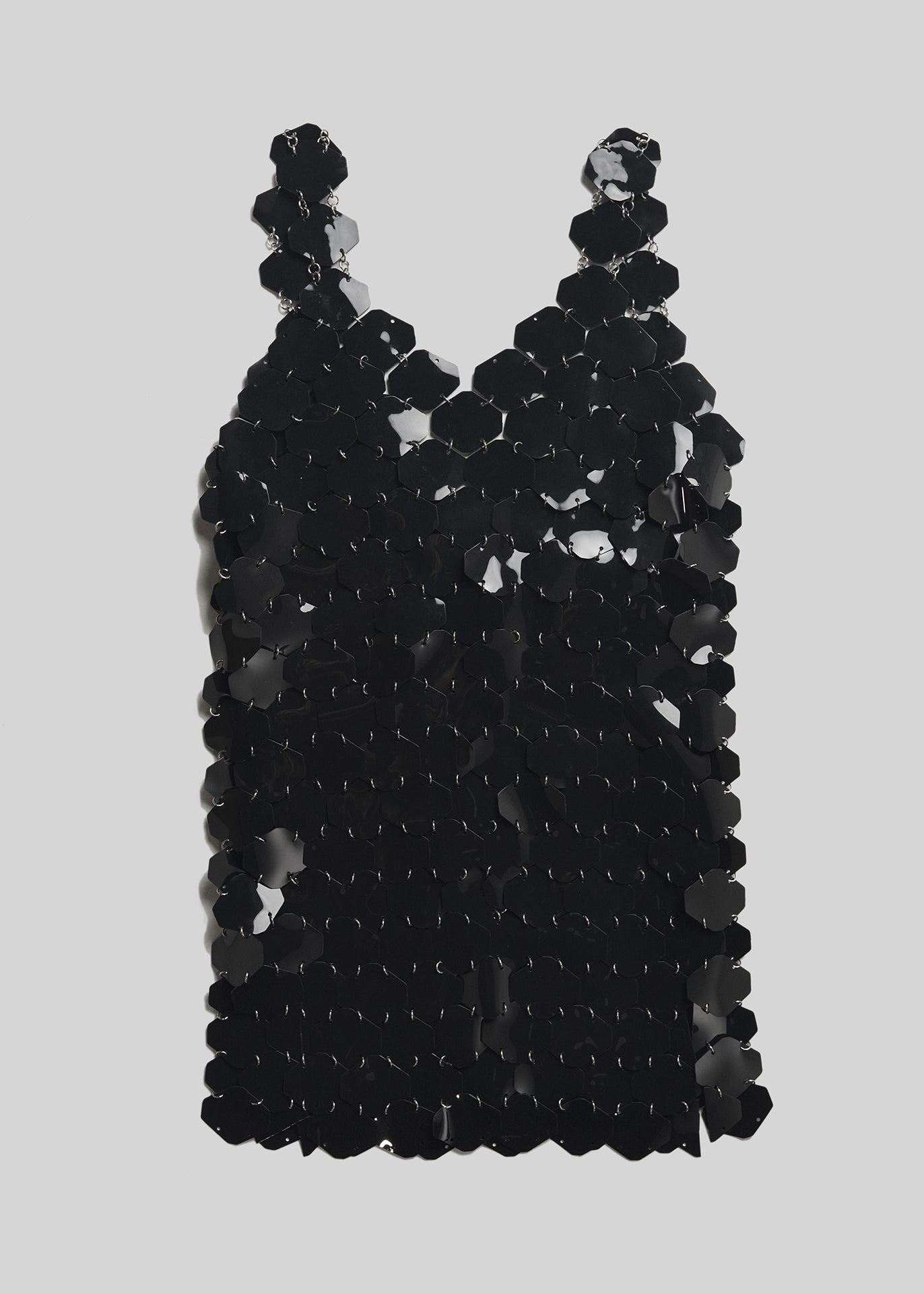 RECIETY - PACO RABANNE CHAIN LINK DRESS - BLACK