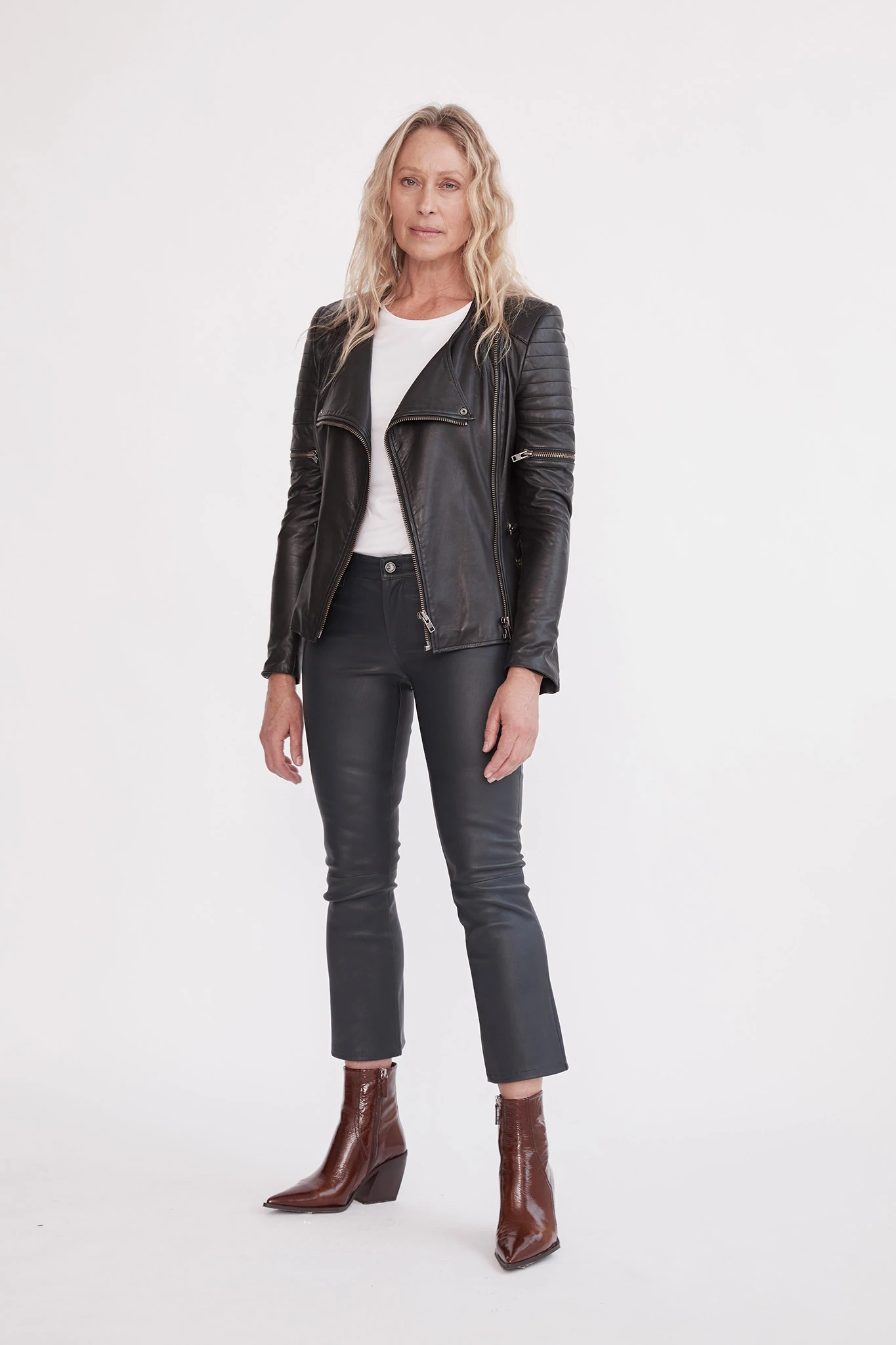 WEST 14TH - GREENWICH STREET MOTOR JACKET LEATHER - BLACK