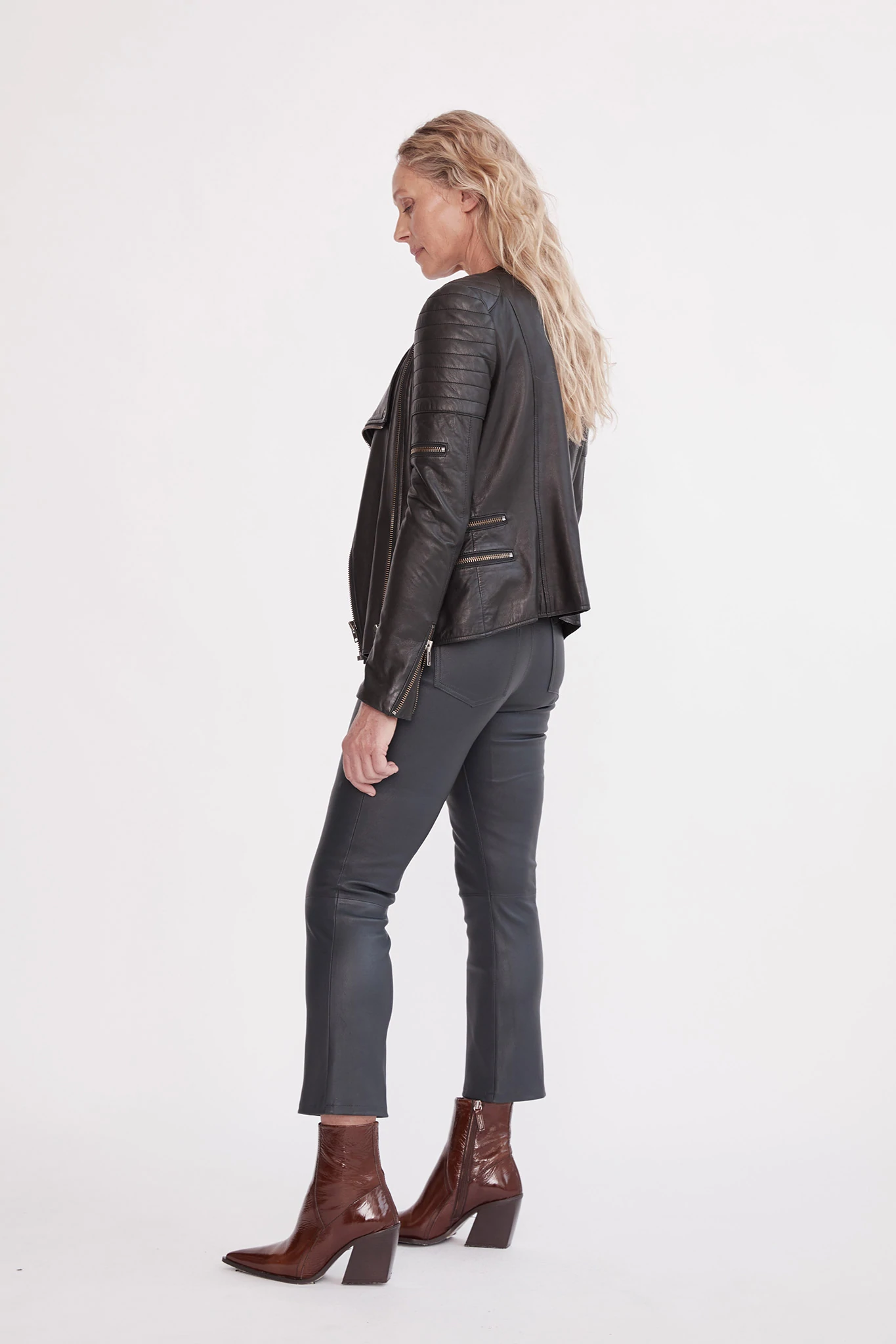WEST 14TH - GREENWICH STREET MOTOR JACKET LEATHER - BLACK