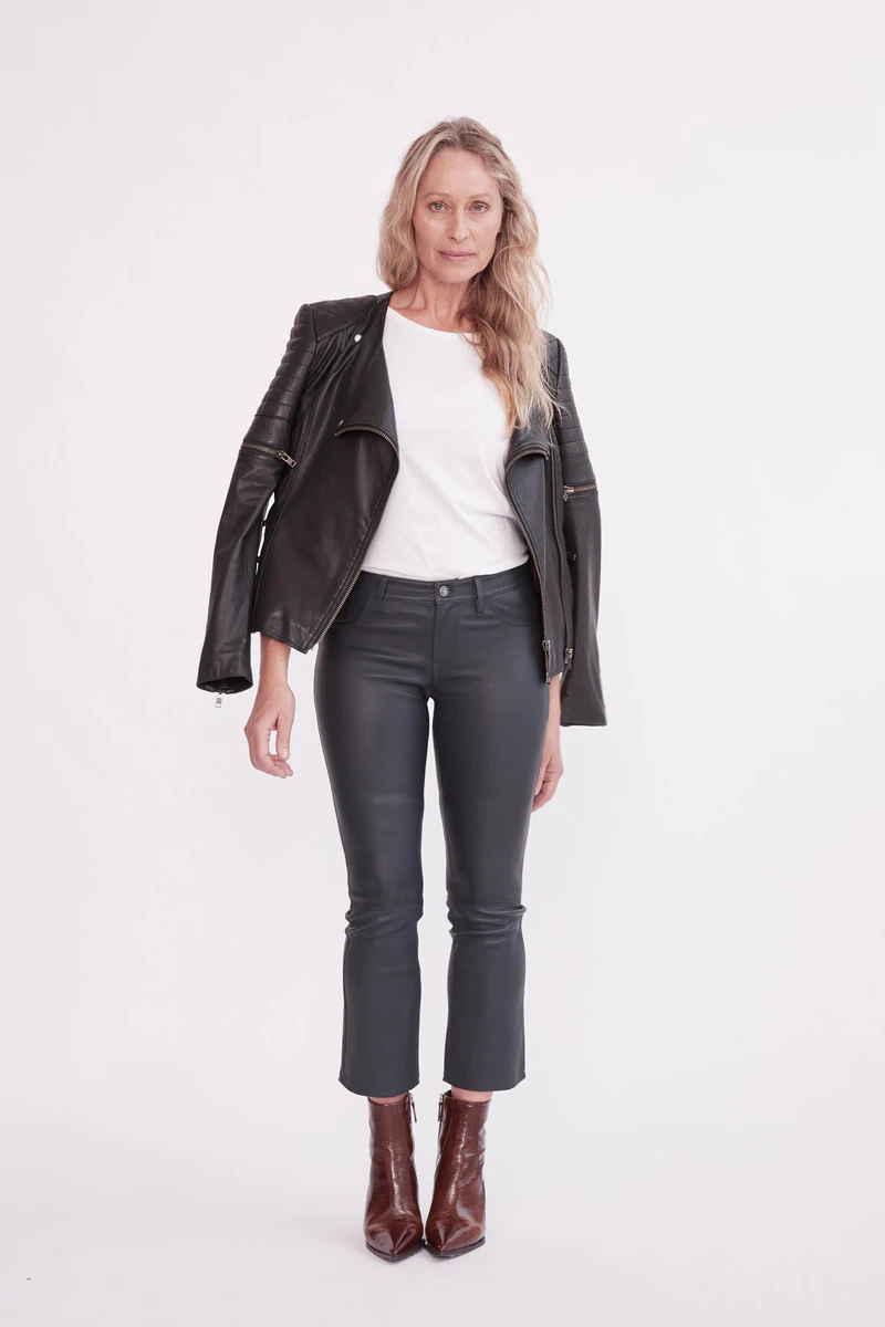 WEST 14TH - GREENWICH STREET MOTOR JACKET LEATHER - BLACK