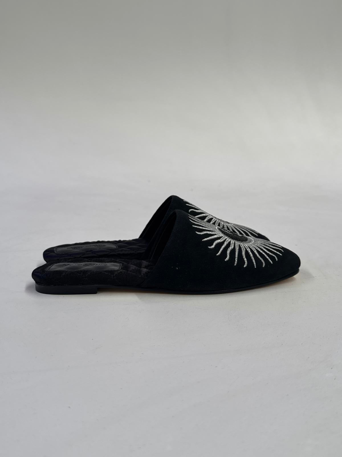 MARA & MINE The Estrella Slipper - Black