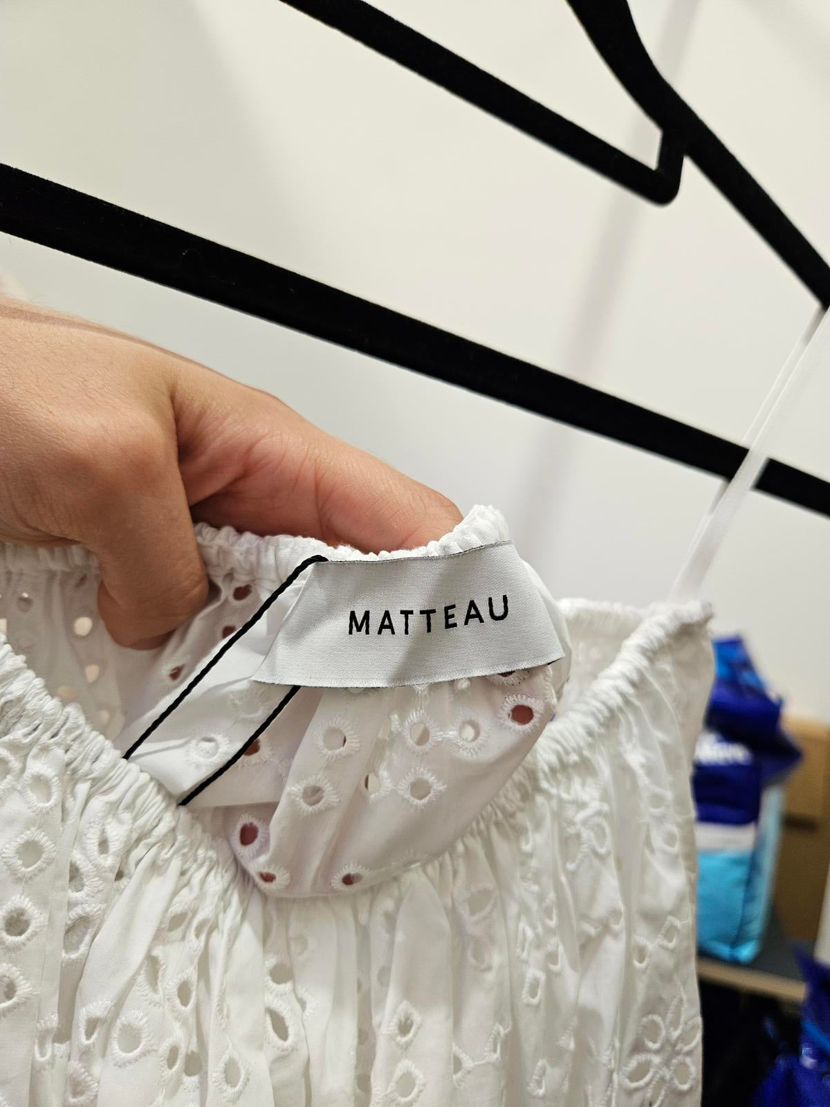 MATTEAU Crochet Broderie Skirt - White