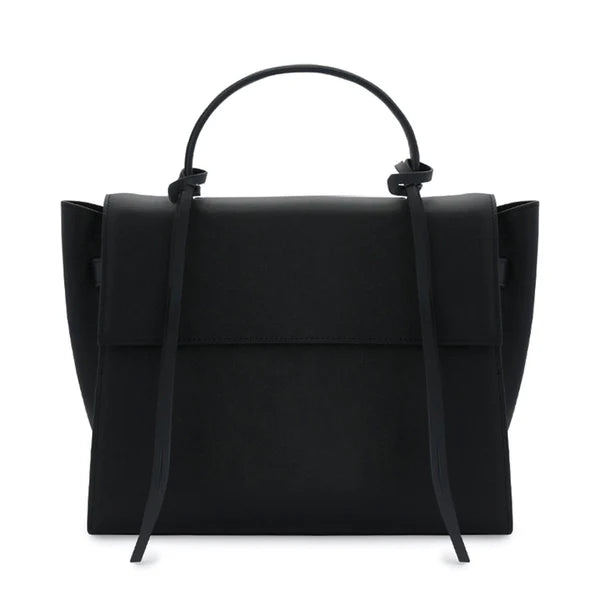 Bank leather black handbag