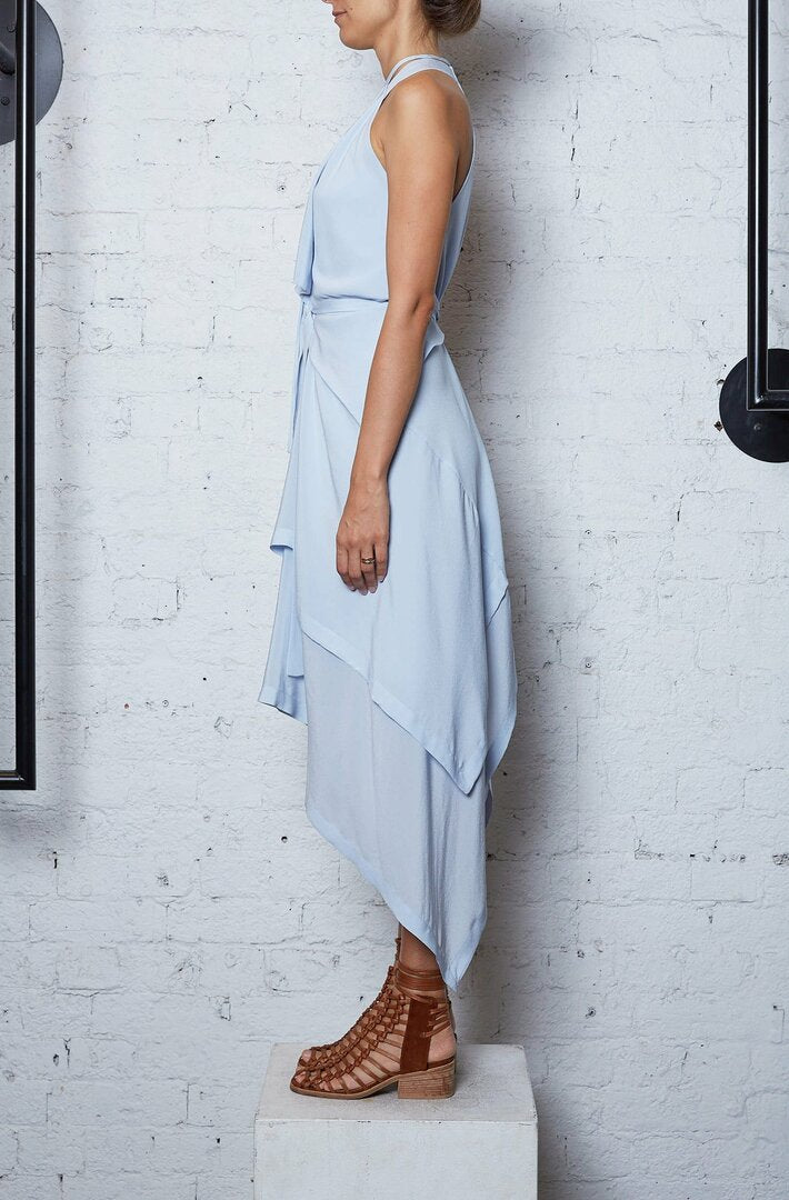 Puzzle Block System Dress - Blue