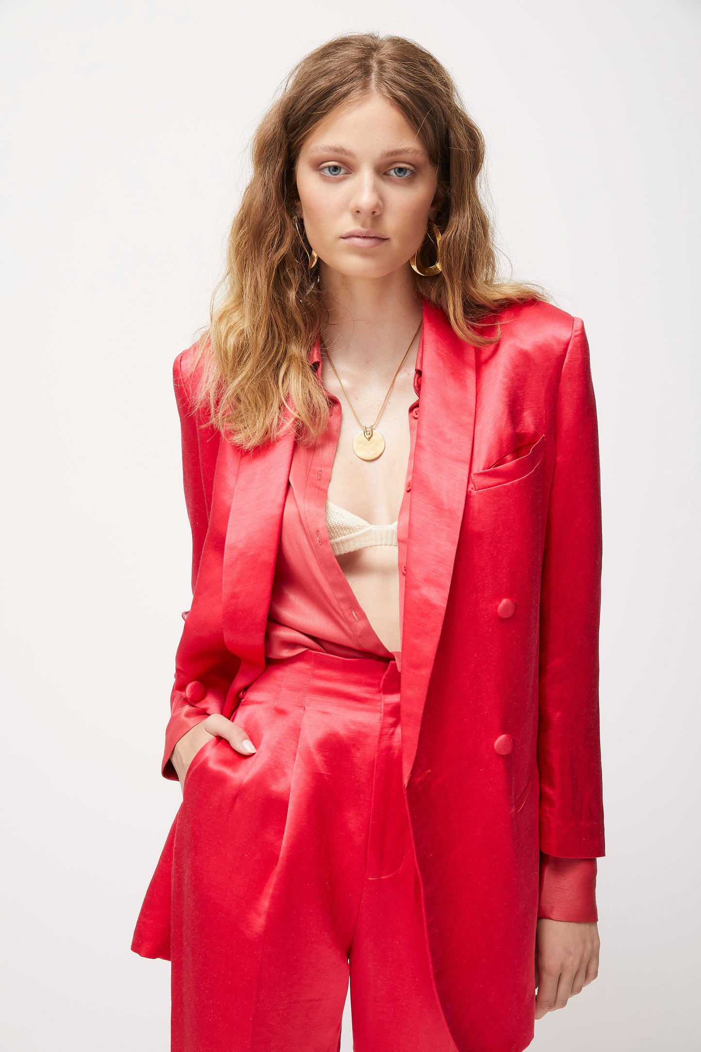 ATOIR The Chrysanthe Blazer - Cherry Red