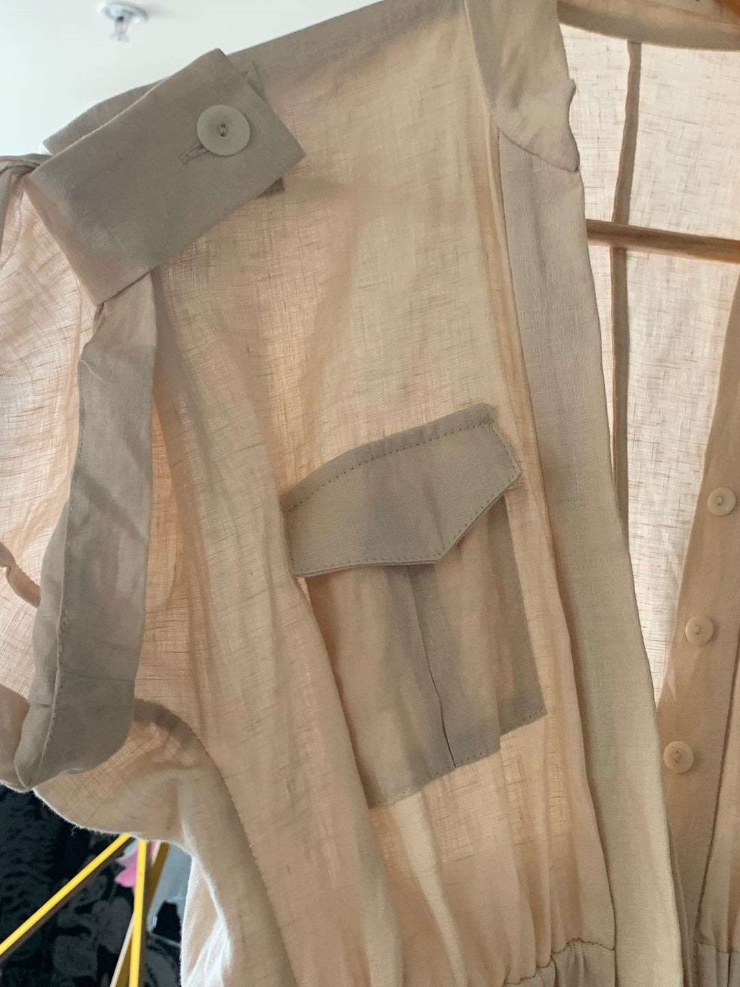 6 Pocket Safari Dress - Shell