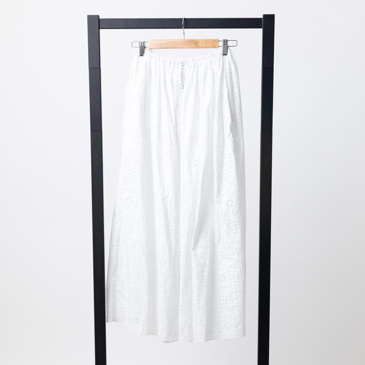 MATTEAU Crochet Broderie Skirt - White