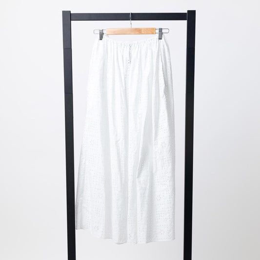 MATTEAU Crochet Broderie Skirt - White
