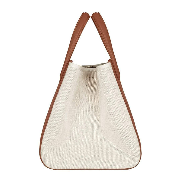 Eight Leather Canvas Tan Bag