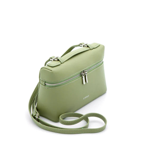 Number 2 juniper green leather handbag