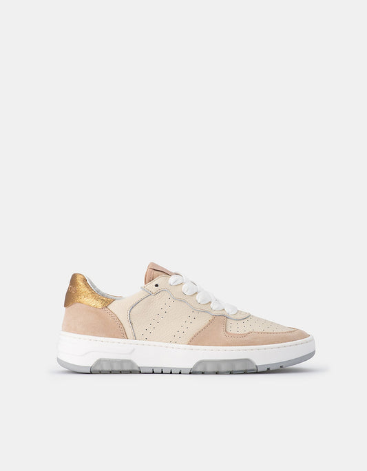 DOF STUDIOS Boston Sneaker – Creme/Gold