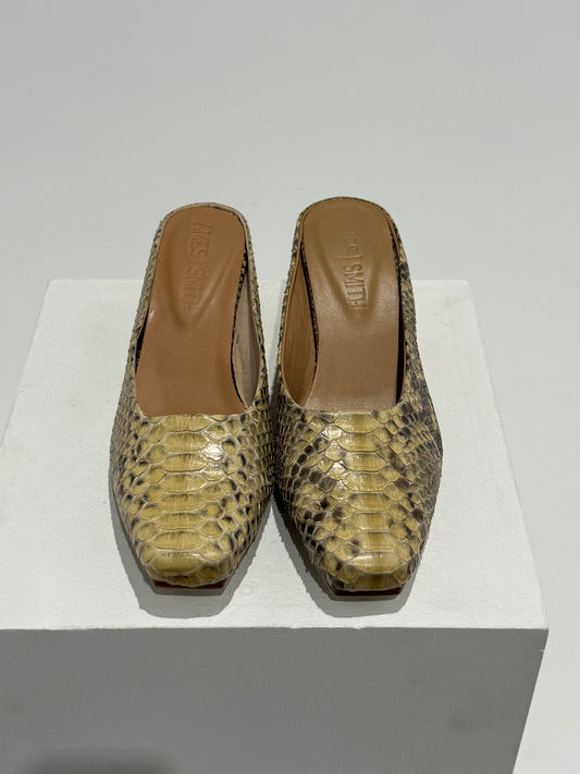 James Smith - Messina Mule Crema Snake Size: 6