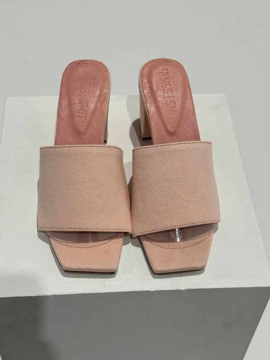 James Smith - The Firenze Mule Pink Denim Size: 10