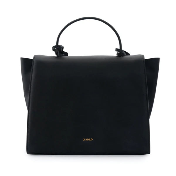 Bank leather black handbag