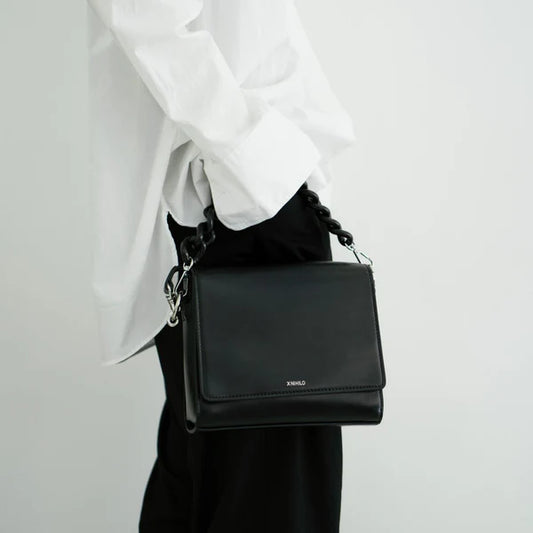 Hardy leather black camera bag